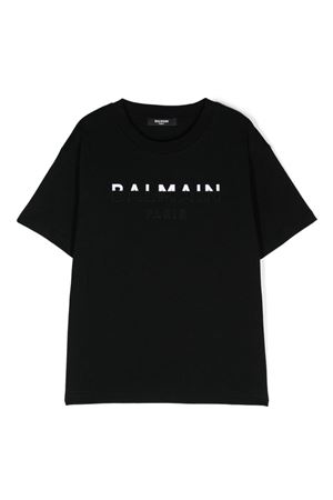 tshirt in cotone nero BALMAIN PARIS KIDS | BV8Q01Z1751930